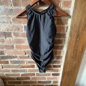 Cupshe Black High Neck One-Piece Swimsuit